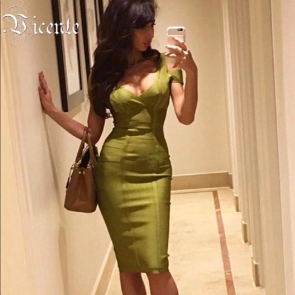 Deep Vneck Off the Shoulder Multi Straps Dress - Picture 4 of 4